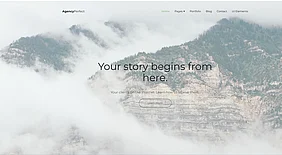 „Hero‑Bereich von Agency Perfect – responsives Agentur‑Layout“