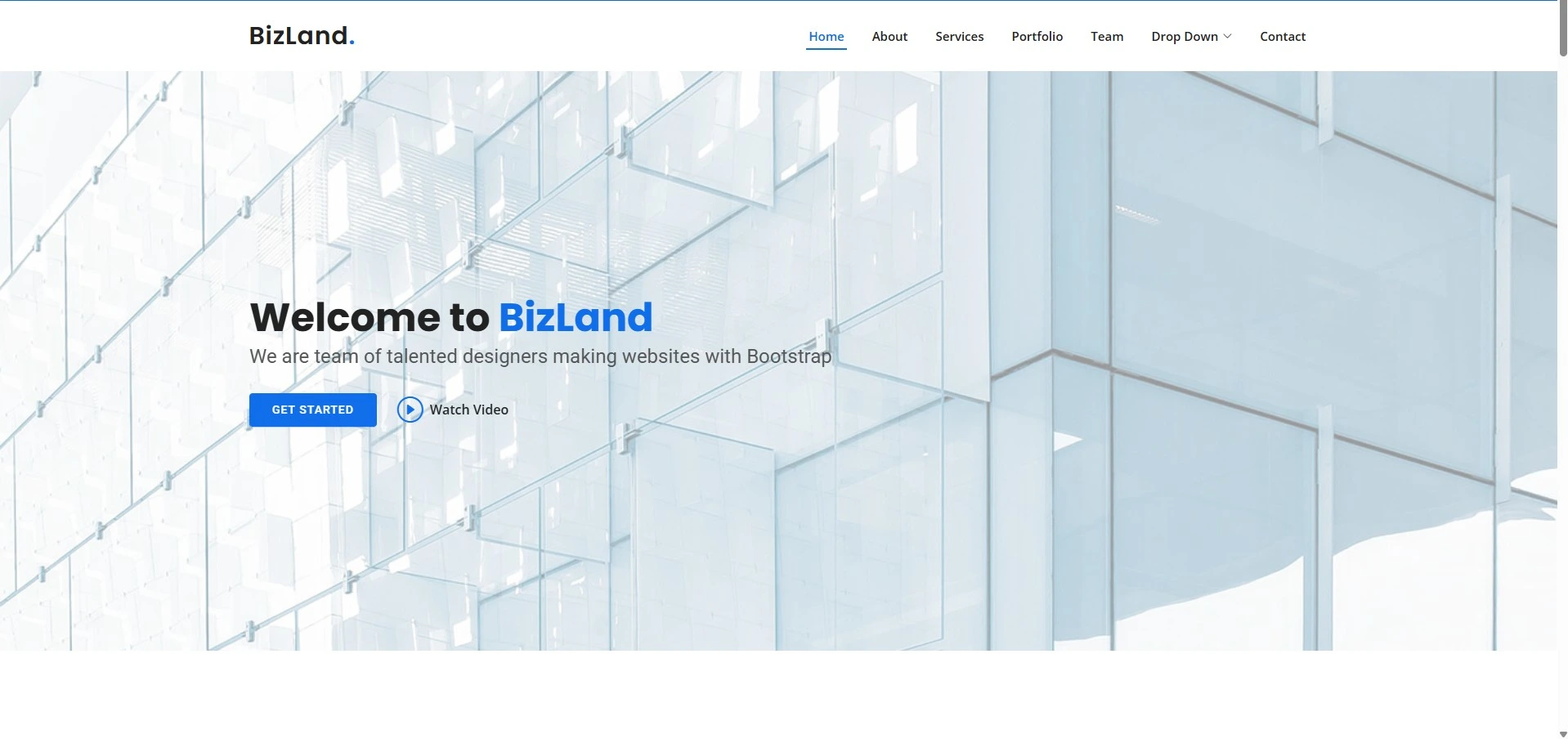 „BizLand‑Hero – moderne Kanzlei‑Landing‑Page“